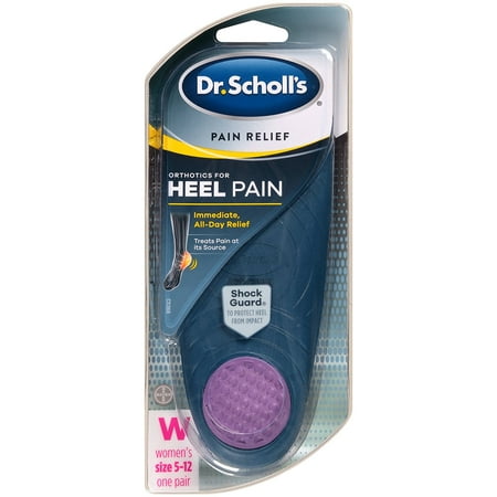 Dr. Scholl’s Pain Relief Orthotics for Heel for Women, 1 Pair, Size 5-12, Designed for people who suffer from heel pain, including pain from plantar fasciitis.., By Dr