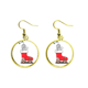 thumbnail image 1 of Horus trineo de Navidad flor de hoja Ear Dangle Golden Drop Earring Jewelry Mujer Unbranded M, 1 of 3