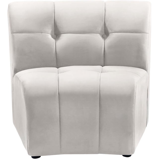 Meridian Furniture Limitless Fauteuil Modulaire en Velours Crème