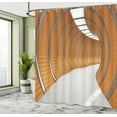 thumbnail image 5 of Ambesonne Modern Shower Curtain, Geometric Long Tunnel, 69"Wx70"L, Orange Grey, 5 of 5
