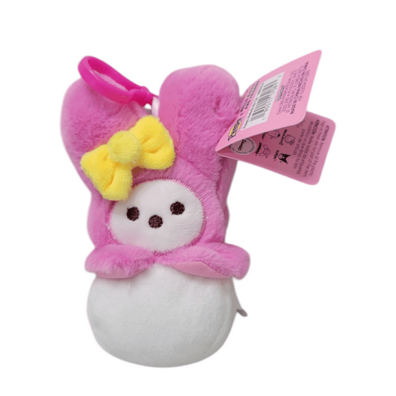Peeps x Hello Kitty Pink My Melody Plush Bunny Backpack Clip 5 inch