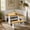 Natural Wood, variant on Breakfast Nook Kitchen Corner Dining Table Bench Chair Set, Space-Saving 3-4 Seat L-Shape Farmhouse Mid Century Modern Style for Family Home Black Wood
