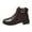Coffee, variant on Chelsea Boots Women Stretch Slip on Round Toe Low Heel Ankle Booties Buckle Ankle Strap Fall Winter Casual Dress Boots