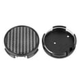 thumbnail image 3 of Unique Bargains 2pcs 62mm 4 Lugs Car Wheel Hub Caps Universal Black with Carbon Fiber, 3 of 4