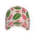 thumbnail image 2 of Daiia Watermelon print Baseball Cap Men Women Golf Dad Hat Adjustable Original Classic Low Profile Hat Unconstructed Plain Cap, 2 of 9