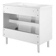 thumbnail image 4 of Calla 36" Perforated Metal Bathroom Vanity in White White, 4 of 11