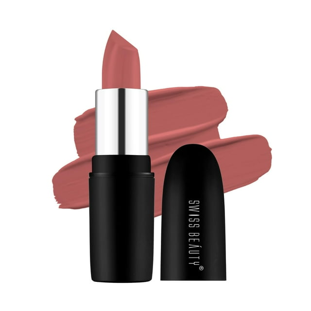 2X Swiss Beauty Pure Matte Lipstick, 3.8gm Each (Bare)