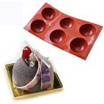 thumbnail image 3 of DIY Creative Half Sphere Circle Silicone Chocolate Cupcake Cake Mold Bakeware brown, 3 of 9