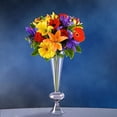 thumbnail image 4 of BalsaCircle Clear 4 Pieces 15" Glass Trumpet Vases Party Centerpieces Flowers Cheap Bulk, 4 of 8