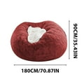 thumbnail image 5 of FYHALE 5 Ft Bean Bag Chair, BeanBag Chairs for Teens and Adults, Living Room Furniture Couch Soft Velvet Sofa Cover, Large Round Lazy Sofa, Wine, 5 of 6