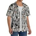 thumbnail image 2 of Fotbe Leopard And Zebra Camisa Estampada de Manga Corta para Hombre, Casual de Verano, Estilo Playero, Sin Arrugas-XX-Large, 2 of 5