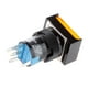 thumbnail image 5 of Interruptor de circuito eléctrico con botón pulsador autorreinicio rectangular de 16 mm, 250 V, 3 A Amarillo, 5 of 9