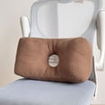 thumbnail image 5 of Corduroy Lumbar Support Pillow, Office Chair Cushion Relieves Back Pain, Home and Car Seat Cushions for Long-term Sitting (Coffee), 5 of 6