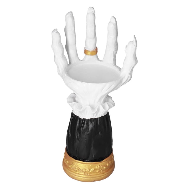 Candelabro de mesa elegante y duradero realista con forma de Palma de bruja para comedor de fiesta en casa