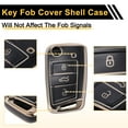 thumbnail image 5 of Unique Bargains Black with Gold Tone Edge TPU Key Fob Shell Cover Case for VW Golf 7 + Variant - 3 Buttons Remote Control Key Fob Case, 5 of 6