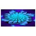 thumbnail image 2 of Fractal Blue Spread out Flower - Large Floral Art Canvas Print, 2 of 3