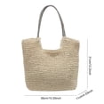 thumbnail image 2 of Mujeres bolsas de hombro vintage gran capacidad tejido de paja, 2 of 9