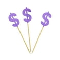 thumbnail image 3 of Darling Souvenir, Dollar Sign Cupcake Toppers, Birthday Wedding Party Dessert Decorations - Pack Of 20, 3 of 3