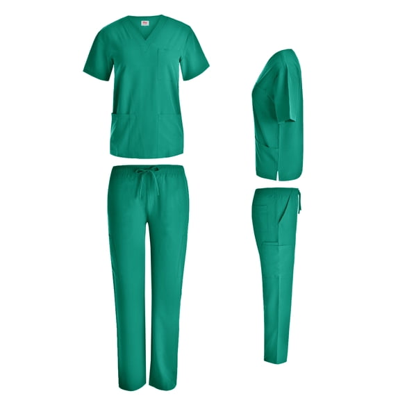 Beverly Hills Uniforms V-Neck Lightweight Workwear Unisex Stretch Scrub Set Top and Pants