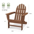 thumbnail image 2 of Hanover Classic All-Weather Adirondack Chair in Teak, 2 of 10