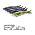 thumbnail image 7 of SPRING PARK 3Pcs 13.5cm 20g Fishing Lures Sinking Lure Multi Jointed Plastic Fish Hook Simulation Baits 3D Fish Artificial Spinning Tackle, 7 of 7