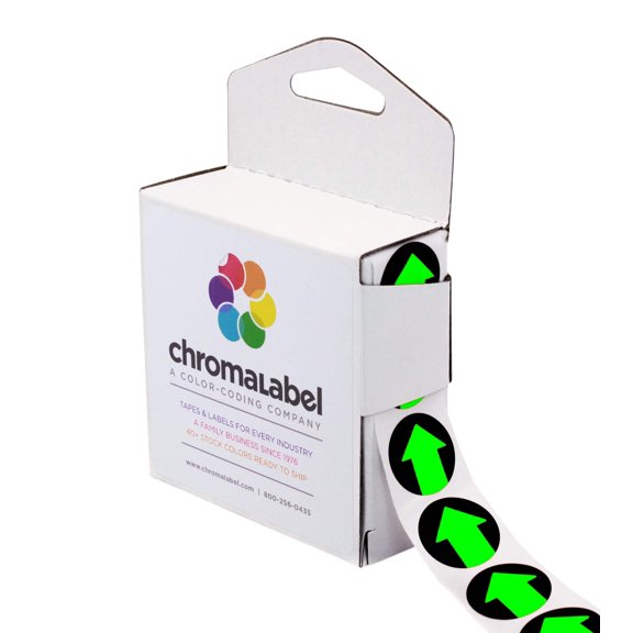 3/4" Round Arrow Labels: 1,000/Box