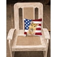 thumbnail image 2 of Carolines Treasures BB9711PW1818 German Shepherd 2 Patriotic Fabric Decorative Pillow  18H x18W multicolor, 2 of 2
