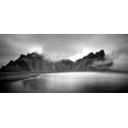 thumbnail image 2 of Engstrom, Erik 18x11 Black Ornate Wood Framed with Double Matting Museum Art Print Titled - Vestrahorn, 2 of 4