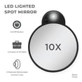 thumbnail image 7 of Zadro LED Compact Mirrors with 10X or 15X Magnification & Retractable Suction Cups, 7 of 7