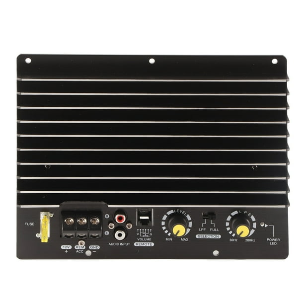 Placa amplificadora de coche, placa de subwoofer de graves de aleación de aluminio de alta potencia de 1000W para altavoz de coche de 12V
