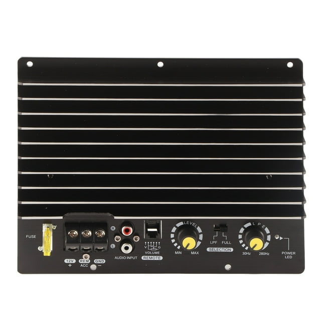 Placa amplificadora de coche de 1000 W, placa de subwoofer de graves de aleación de aluminio de alta potencia para altavoz de coche de 12 V