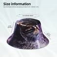 thumbnail image 3 of Bingfone Purple Moon Cat Bucket Hat for Men Women,Packable Reversible Printed Sun Hats,Fisherman Outdoor Travel Hiking Beach Caps, 3 of 7