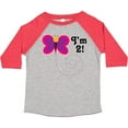 thumbnail image 3 of Inktastic 2nd Birthday I'm Two Girls Butterfly Girls Toddler T-Shirt, 3 of 5