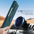 thumbnail image 2 of Dteck for Samsung Galaxy Z Fold 3 Case with Hinge Protection & Built-in Front Screen Protector, Full Body Drop Protection Z Fold3 Matte Cover with Ring Holder, Work with Magnetic Car Mount, Cyan, 2 of 8