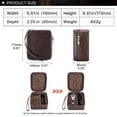 thumbnail image 4 of Caja de gemelos de cuero, estuche para reloj, organizador de gafas para hombre  Joyero de viaje con bandeja acolchada para gemelos, correas de reloj, gafas de sol, anillos y tachuelas, 4 of 9