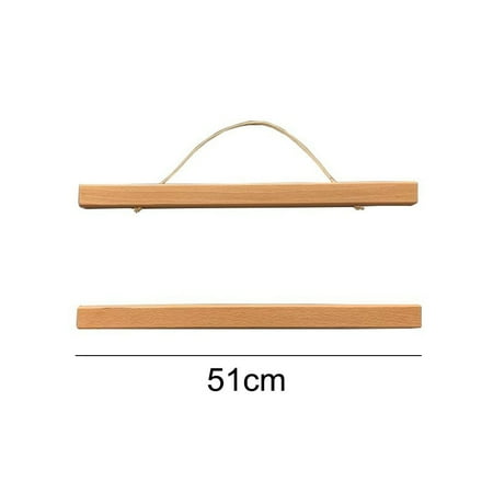 

Diy Magnetic Teak Wooden Photo Picture Frame Wall Poster Scroll Painting Hanger