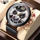 thumbnail image 2 of Reloj de cuarzo impermeable de lujo para hombre LIGE blanco, 2 of 9