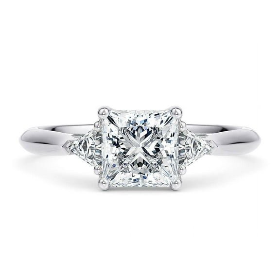 2 Ct Princess Cut Moissanite Solitaire Ring - Timeless 925 Sterling Silver Design