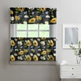 thumbnail image 2 of Country Farmhouse Curtains 24" Short - 3 Panel Bohemian Floral Set with Vintage Botanical Print, Rod Pocket, 2 of 6