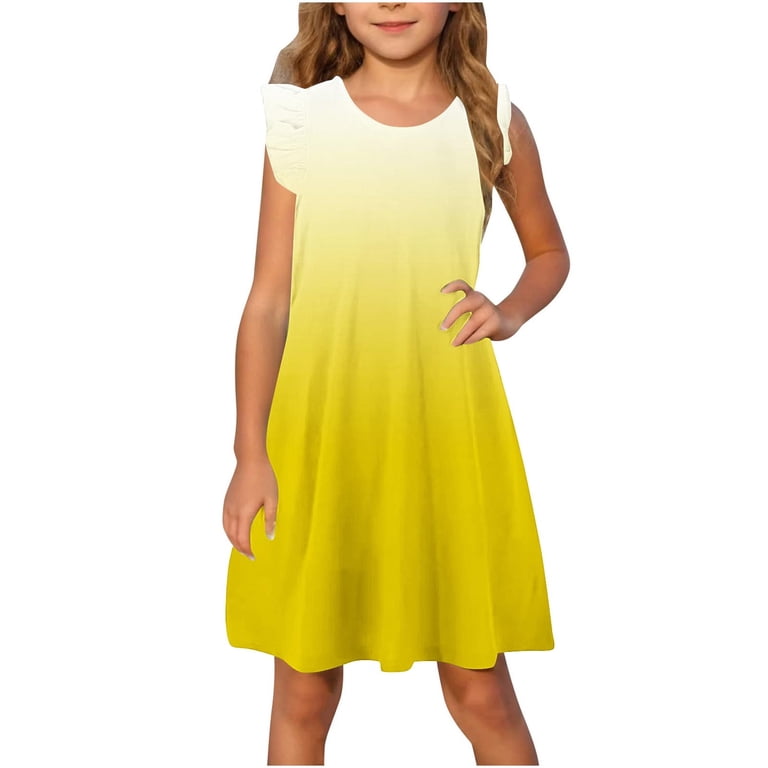 Juniors Girls Cute Dresses Trendy Ruffle Sleeveless Sundresses 4-14 Years Teens Kids Casual Crewneck Gradient Printed Hawaiian Midi Dress - Walmart.com Juniors Girls Cute Dresses Trendy Ruffle Sleeveless Sundresses 4-14 Years Teens Kids Casual Crewneck Gradient Printed Hawaiian Midi Dress - Walmart.com