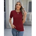 thumbnail image 2 of Elegante vestido casual tipo suéter Micoson de viscosa rojo vino para mujer, 2 of 5