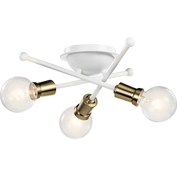 Kichler Lighting Canada 43196WH Armstrong - 3 Light Flush Mount, White Finish