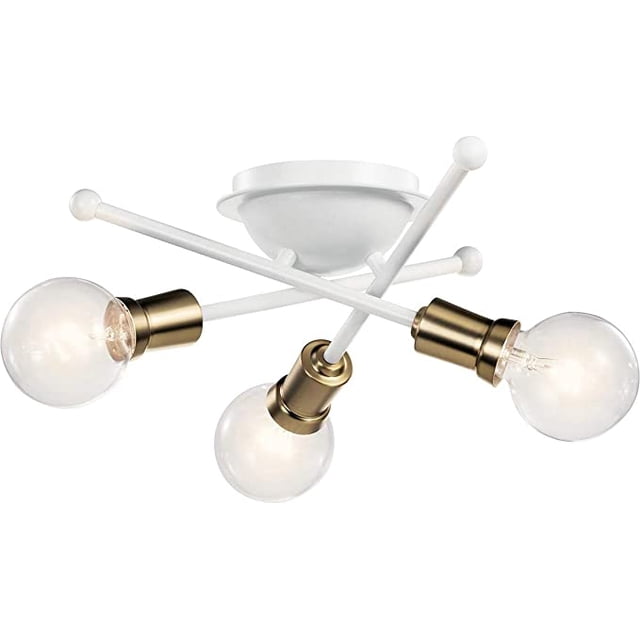 Kichler Lighting Canada 43196WH Armstrong - 3 Light Flush Mount, White Finish