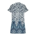 thumbnail image 6 of Tdoqot Womens Dresses Floral Loose Fit Boho Short Sleeeve Midi Dresses Summer 2024 Casual Dresses Navy, 6 of 6