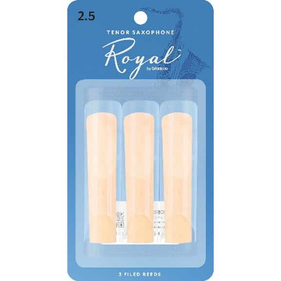 Rico Royal Tenor Saxophone Reeds, Strength 3.0, 3-pack