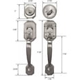thumbnail image 2 of Constructor Cerberus Entry Door Lock Lever Handle Set Polished Brass Finish, 2 of 2
