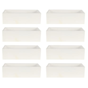 12” Rectangular Wood Box by Make Market - Decorative Box for Crafts - Art Supplies - Organization - Whitewash - Bulk 8 Pack