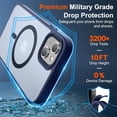 thumbnail image 2 of KOMI Magnetic for iPhone 13 Case, [Compatible with MagSafe][10 FT Military Grade Drop Protection] [2+Tempered Glass Screen Protector] Non-Slip Heavy Duty Full-Body Shockproof Phone Case, Navy Blue, 2 of 4