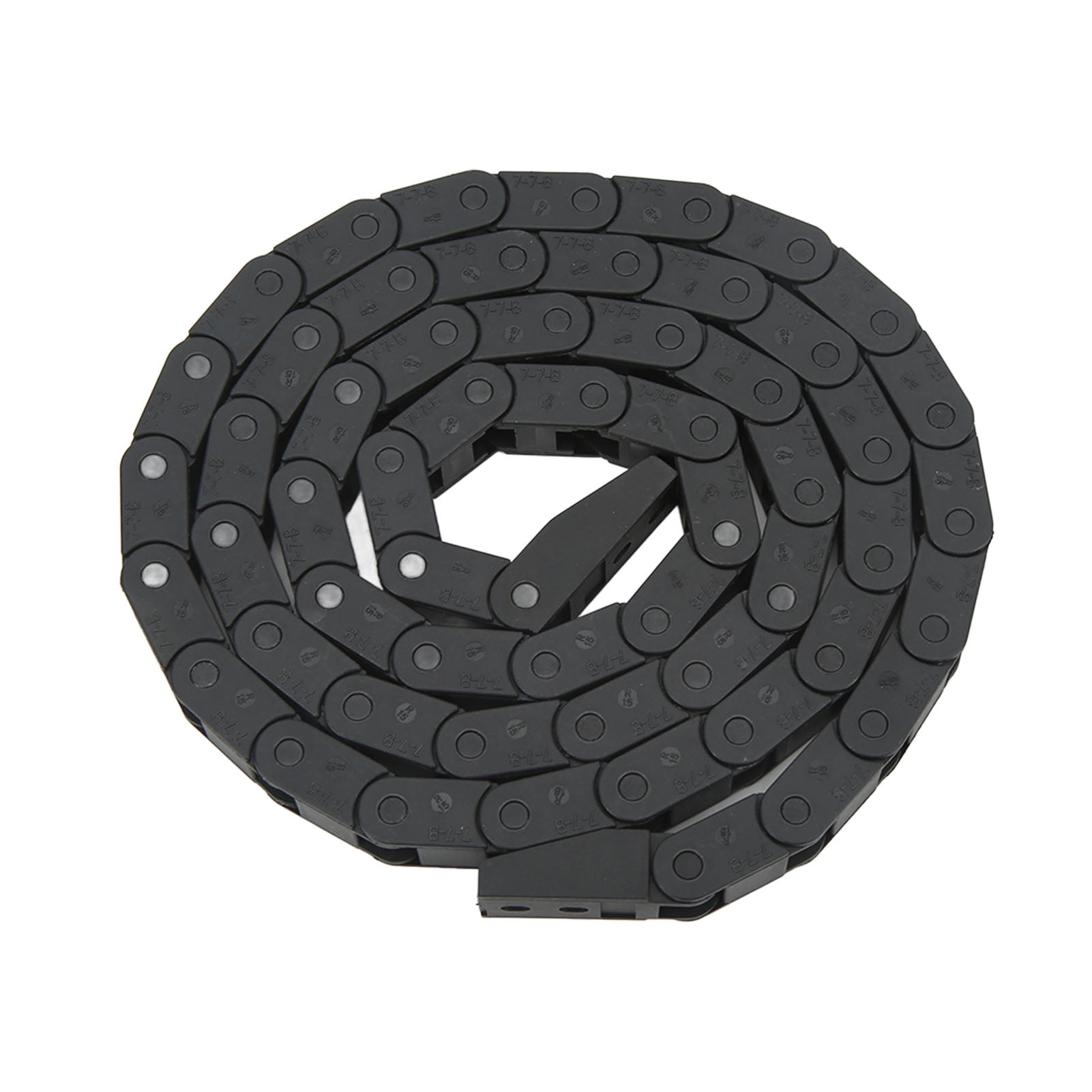 Cadena Par Racks Cadena portacables de plástico Nikou negra con conector de extremo 1 ...