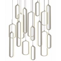 SIEP99LAJD1NPRND16 AFX Sienna - 232W 16 LED Pendant-22.75 Inches Tall and 4.75 Inches Wide-Painted Nickel Finish